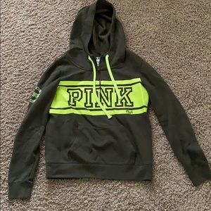 vs pink half zip sweatshirt